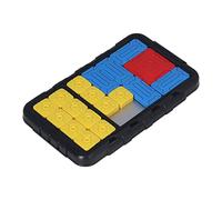 Eleage Kids Sliding Puzzle Board Educational Toy for Logical Thinking Challenges and Brain Training for Children Easy to Carry Plastic 1 X Board 18 X Chess Pieces (Black)
