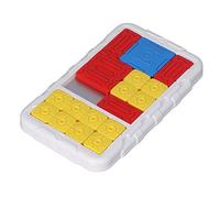 Eleage Kids Sliding Puzzle Board Educational Toy for Logical Thinking Challenges and Brain Training for Children Easy to Carry Plastic 1 X Board 18 X Chess Pieces (White)