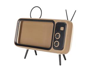 Eleage Retro TV Style Lazy Desktop Phone Stand, Scratch Resistant Decorative Mobile Phone Holder, Hands-Free Viewing Bracket for Drama Watching, Universal Smartphone Mount