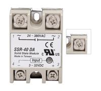 Eleage Single Phase Solid State Relay Low Noise Durable Module for Power Control Applications 45 X 62 X 23.5mm (SSR-40DA)