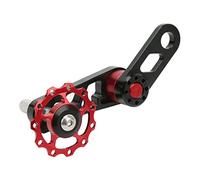 Eleage Single Speed Chain Tensioner, CNC Machined Aluminum (Red) | Durable aluminum construction, suitable for folding bikes, bearing shaft and guide wheel compatibility