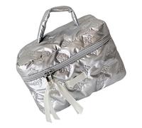 Eleagnt Makeup Bag Cosmetic Pouches with Bows Design for Women and Girls Who Love Stylish and Functional Storage Quilted Makeup