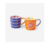 Eleanor Bowmer Gratitude Is My Attitude & Manifest Manifest Manifest Mug Set