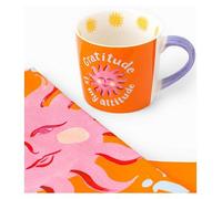 Eleanor Bowmer Gratitude Is My Attitude Mug & Tea Towel Set