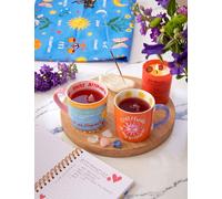 ELEANOR BOWMER Set of 2 Affirmation & Gratitude My Attitude Mugs Multi