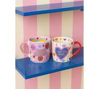 ELEANOR BOWMER Set of 2 Love You Bestie & Soul Sister Mugs Multi
