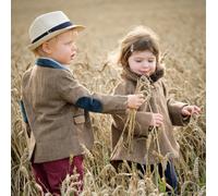 Eleanor Charles Childs The Moloney Tweed Jacket - Brown - Size: 1-2 Years