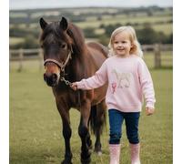 Eleanor Charles Girls The Palomino Intarsia Jumper - Pink - Size: Age 4-5