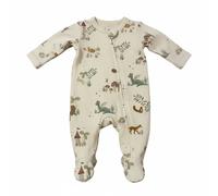 Eleanor Charles The Enchanted Forest Print Zip Style Sleepsuit - Cream - Size: 3-6 months