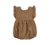 Eleanor Charles Tweed Romper - Brown - Size: 3-6 months
