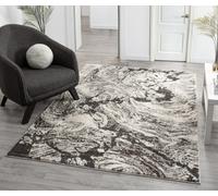Eleanor Modern Embossed Contemporary Living Room Area Rug - Abstract Design,grey,160 X 230 Cm