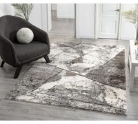 Eleanor Modern Embossed Contemporary Living Room Area Rug - Slate Design,grey,160 X 230 Cm