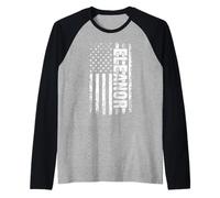 Eleanor Personal Name American Flag Retro Women Funny Raglan Baseball Tee