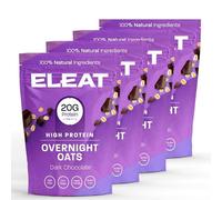 ELEAT | High-Protein Healthy Overnight Oats Breakfast | Dark Chocolate | Gluten-Free & Vegan-Friendly | High-Fibre Low-Sugar Porridge | 4 x 400g