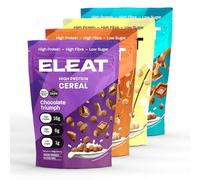 ELEAT | High Protein Low Sugar Vegan Cereal | Healthy Gluten Free Breakfast with High Fibre | Complete Plant Protein | Low GI Carbs for Sustained Energy & Muscle Recovery | Variety Pack | 4 x 250g
