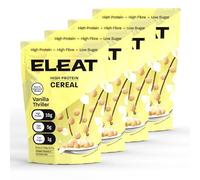 ELEAT | High Protein Low Sugar Vegan Cereal | High Fibre Healthy Gluten Free Breakfast | Complete Plant Protein | Low GI Carbs for Sustained Energy & Muscle Recovery | (Vanilla Thriller x 4)