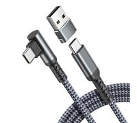 Elebase 60W Right Angled USB C to C Charging Cable 3M with USB Adapter | 90 Degree Type C Charger Cord Lead for Car,iPhone Duo 18 17 16 Pro Max,Samsung S26 S25 S24 Ultra,AirPods 5 4,MacBook,iPad 10