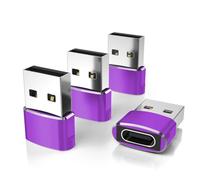 Elebase for Apple Watch SE 3 Adapter,USB to USB C Adaptor 4 Pack,Type C Female to USB A Male Charger Connector for iWatch 11 10,iPhone 16 15 Plus Pro Max,iPad 8 8th 9 9th 10th Air 4th 5 5th Mini 6 6th