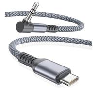 Elebase for iPhone 18 Pro Aux Cable 1.2M,USBC to 3.5MM Jack Cord 90 Degree | Type C to Right Angle Auxiliary Cable for Car,New Apple Duo 17 16 15 Max,Samsung Galaxy S26 S25 S24 Ultra A56,Z Fold Flip 7