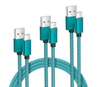 Elebase for Samsung Galaxy S25 Charger Cable 1.5/3.3/6.6FT 3Pack,USB A to Type C Charging Cord for Car,S24 S23 S22 Tab S10 S9 S8 S7 A9 A8 A7 Plus Ultra FE,Z Flip Fold,Kindle Fire HD Paperwhite Scribe