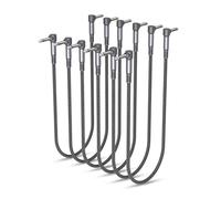 Elebase Guitar Patch Cables 60CM 6-Pack,6.35MM Effects Pedal Board Cord,1/4" Right-Angle Nylon Braided Instrument Audio Cable,Pedalboard Connector TS Copper Wire for Amp/Amplifier,Mixer,Electric Bass