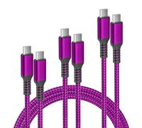 Elebase iPhone Air Charging Cord 3.3/6.6/10FT 3Pack,USB C to Type C,100W Fast Charger USBC Car Carplay Cable for Apple 17 16 16e 15 Pro Max,AirPods 3,iPad Air 4 5,Mini 6,Samsung Galaxy Tab S10 S25