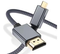 Elebase Micro HDMI Cable 2M,4K 60Hz Micro HDMI Cord Compatible for Raspberry Pi 4 4b,GoPro Black Hero 10 7 6 5 4,Sony Camera A6000 A6300,Nikon B500,Lenovo Yoga 3 Pro 710,Canon