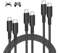 Elebase PS5 Controller Charger Cable 1/2/3M 3Pack,PS5 Pro Controller Charging Cord for PlayStation 5 DualSense Controller,Switch 2 Controller,X-Box Series X/S,Elite Series 2 Controller,Black