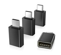 Elebase USB C to USB Adapter 4PCS,USB-C Male to USB3.0 Female Adaptor,Thunderbolt 4 OTG Connector for iPhone 17 16 Pro Max,MacBook,Microsoft Surface,Keyboard,Mice,iPad,iMac,Printers,Receivers Dongles