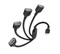 Elebase USB Charger Splitter 1 in 4 Out 1M,Multi Port USBA Charging Cable | 2/3/4 Out USB A Extension Splitter Y Cord 3.3FT,USBA Sp-Litter,Multiport Data Charging Split Adapter for PC,TV,MacBook,Xbox
