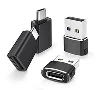 Elebase USB to USB C Adapter with USB C Male to USB A Female 3.0 Adaptor 4Pack,Thunderbolt 4 Type C OTG Converter for iPhone 16 15 14 Pro Max,iPad Air Mini,Samsung Galaxy S25 S24 Ultra iWatch 10