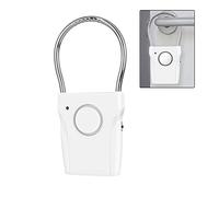 Elebinke Door/Window Sensor with 120db Alarm Audible up to 500 Ft (150M) Touching Vibration Triggered Security Alarm for Travel, Hotel, Apartment, Home Security