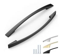 ELEBUILD 12 Pack, 160 mm, Matt Black, Cabinet Handles, Elegant Kitchen Handles, Furniture Handles