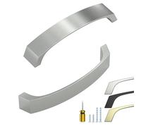 ELEBUILD 12 Pack, 192mm, Brushed Satin Nickel, Cabinet Pulls, Kitchen Cabinet Handles - Drawer Handles