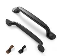 ELEBUILD 12 Pack Matt Black Cupboard Handles, 128mm (5 Inch) Hole Center, Modern Cabinet Door Pulls, Chest of Drawer Pull Handles for Kitchen, Dresser, Wardrobe