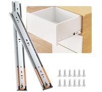 ELEBUILD 450mm Soft Close Drawer Runners, Heavy Duty Drawer Slides, Full Extension, Ball Bearing 45kg Load Capacity, Smooth Slow Closing, Side Mount Rails Glides for Cabinet (1 Pairs, 2 Pack)