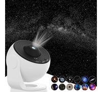 Elec3 Star Projector, Planetarium Projector for Bedroom Ultra Clear Galaxy Night Light with 4K Replaceable 12 Galaxy Discs 360 Degree Rotation Real Sky Light for Kids Room Birthday Valentines Gift