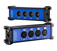 Elecan 3-Pin XLR Splitter Breakout Box to RJ45 Ethercon-4 Channel&1 Pair-XLR/DMX/AES Terminator Snake Over CAT 6 Ethernet Adapter Patch Cable for Stage Sound, Lighting, Audio Recording Studio&