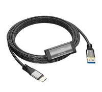 Elecan High Speed USB 3.0 PC to PC Transfer Cable 2 FT for Windows & macOS, USB A to C Direct Data Sync Link Bridge Cord with Built-in Software, for File Transfer & Data Migration Between 2 Computers