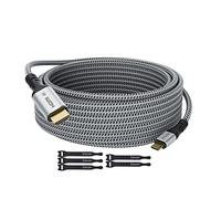 Elecan USB C to HDMI Cable 12 Ft, 4K@60Hz HDR, Gold-Plated Braided High-Speed USB 3.1 Type-C to HDMI 2.0 Cord Thunderbolt 3/4 Compatible for Galaxy MacBook Pro/Air iPad Pro Surface Dell HP with 5 Ties