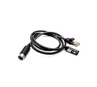Elecbee 1 Meter High-Performance RJ45 Male to 8-Pin DIN Male Straight Connector Cable for Seamless Computer Networking and Audio Equipment Connectivity