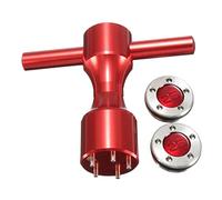 Elecbee 1 Set 2PCS Golf Putter Wrench, Golf Head Weight 10g/15g/20g/25g/30g/35g/40g Golf Custom Weights+Red Wrench Compatible with Scotty Cameron Putters Golf Replacement Accessory (25g)