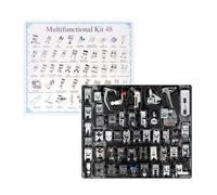 Elecbee 48PCS Multifunction Sewing Presser Feet Set - Walking Foot Kit for Most Brands Like Brother, Singer, Babylock, Janome, Toyota - Low Shank Machines - Storage Case