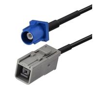 Elecbee Antenna Adapter Cable Fakra C Male to HRS GT5-1S Female Antenna Cable - RG174 RF Coaxial Cable Adapter Grey for Car Stereo, Wireless Communication, Wireless LAN, Navigation and Audio Systems