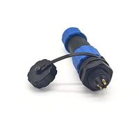 Elecbee Aviation Cable Circular Connector SP13 3 Pin Waterproof Plastic Female Plug Male Socket Electrical Connector, IP68 Round Plug with Cap Panel Mount for Outdoor Industrial Devices Power Signal