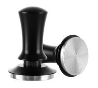 Elecbee Coffee Tamper 53mm, Spring Coffee Loaded Tamper Tool, Self Leveling Espresso Hand Tampers, Coffee Accessories, Flat Stainless Steel Base Fits for 53mm Portafilter Basket(Black)