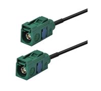 Elecbee FAKRA E-Female to E-Female Extension Cable 2M | RG316 Low Loss for DAB/FM/AM Radio & GPS Car Antenna Adapter, Universal Vehicle Stereo RF Adapter(Green)