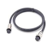 Elecbee GX16 8 Pin Cable Double Female Head Aviation Cordset,16 mm Metal Thread Circular Aviation Connector Adapter Female to Female,Cable Double Ended Female Straight Air Plug Extension Cable 1M