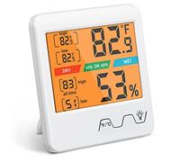 Elecbee Mini Hygrometer Digital Indoor Room Lab Greenhouse Thermometer, Accurate Temperature Humidity Gauge with Temperature Humidity Climate Monitor, for Baby Nursery, Office,Room Climate Control