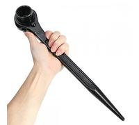 Elecbee Podger Spanner, Ratchet Podger Spanner, Steel Erect Spanners Scaffold Steel Erecting Ratcheting Socket Wrench Tools for Car Repair, Carpentry (19-21mm)